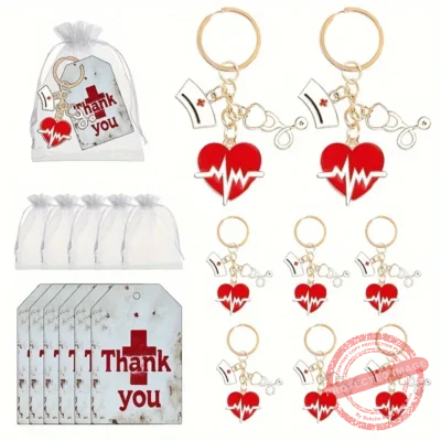 Love Doctor μπρελόκ καρδιά-nurse appreciation party favor set7