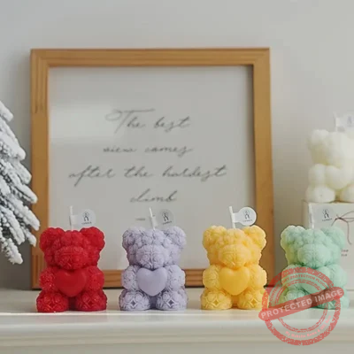 Κερί Rose Bear-rose bear1